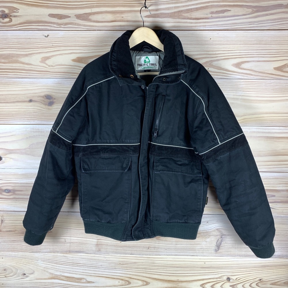 Pacific Trail Jacket Vtg Mens L Bomber Utility Corduroy Trim M84 Workwear Coat